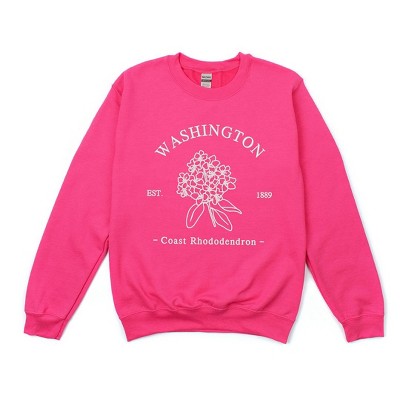 Simply Sage Market Women's Graphic Sweatshirt Embroidered Washington Coast Flower