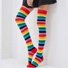 Striped Patterned Over the Knee Socks from the Sock Panda (Women's Sizes Adult Medium) - Rainbow - 2 of 3