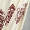 RT Designers Collection Debbie Macrame Construction 3" Rod Pocket Curtain Panel Beige/Burgundy - 4 of 4