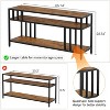 TV Stand, TV Cabinet with 3-Tier Storage Shelves, Mid Century Modern Media Console Table, Entertainment Center TV Stand Table - 3 of 4
