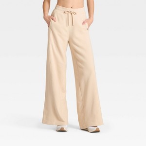 Women's French Terry Wide Leg Sweatpants - JoyLab™ - 1 of 3