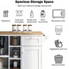 Kitchen Island Cart with Storage Cabinet,50.8'' Rolling Kitchen Island with Rack & Drawer,Kitchen Island on Wheels with 2 Lockable Wheels - 2 of 4