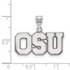 Black Bow Jewelry 10k White Gold Ohio State Buckeyes NCAA Large Pendant - 2 of 3