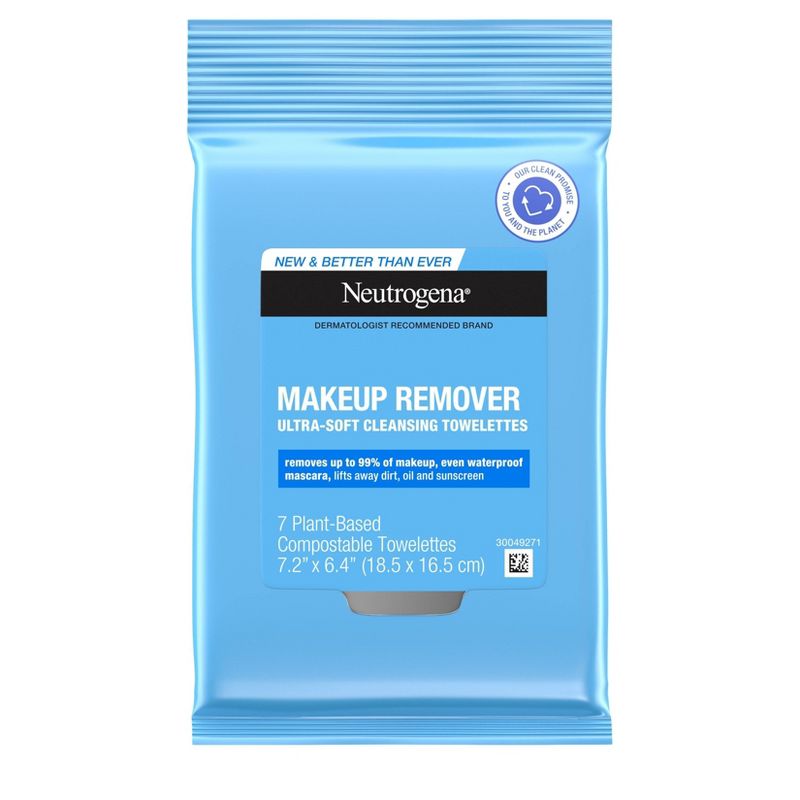 Neutrogena Facial Cleansing Makeup Remover Wipes, 1 of 12