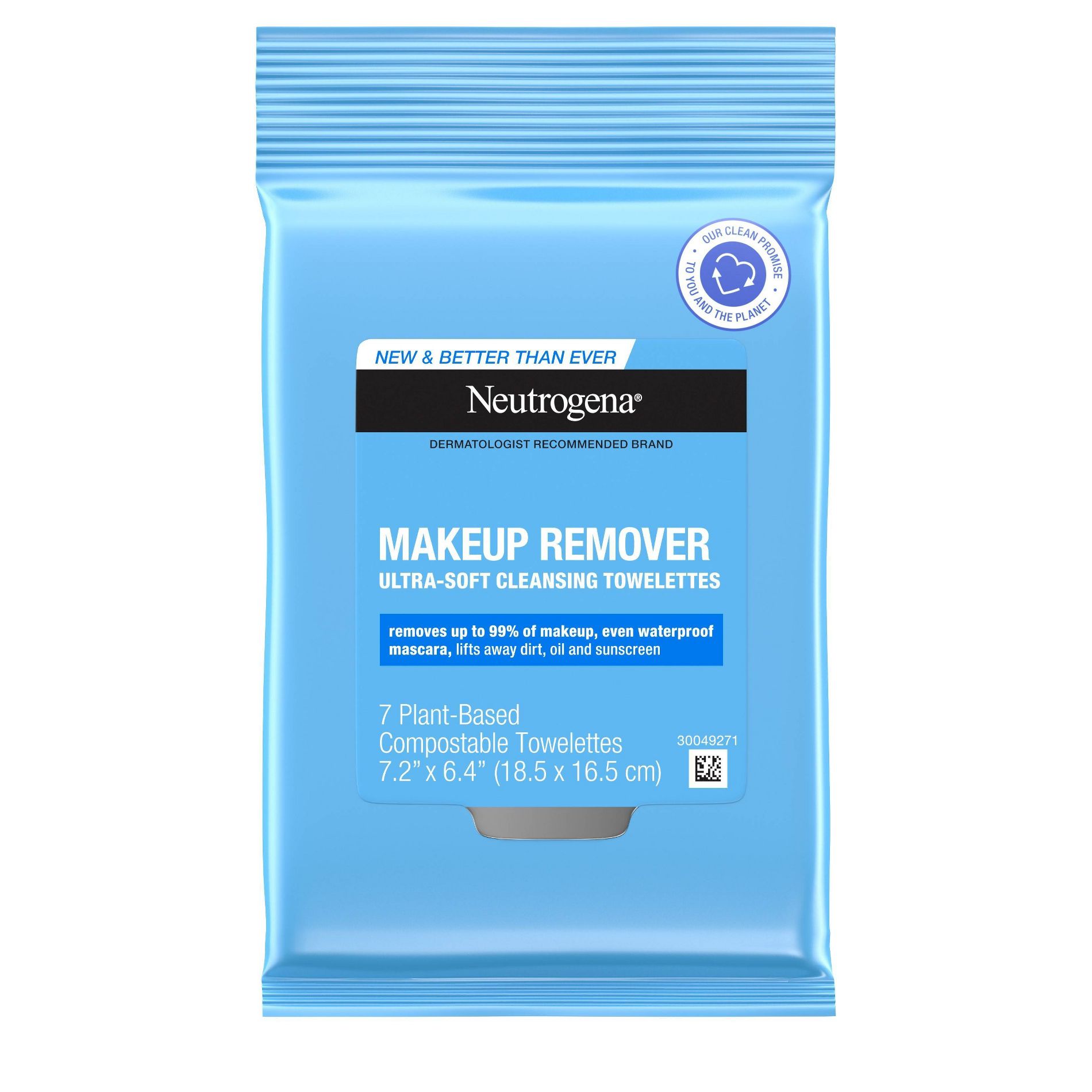 Neutrogena Facial Cleansing Makeup Remover Wipes - Travel Size - 7ct