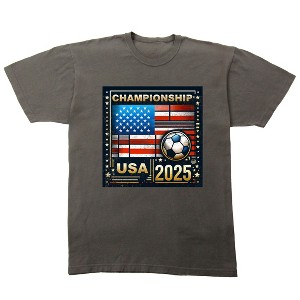 Team Gear Vintage USA, Concacaf Gold Cup, Soccer Game, Sports, 2025, Country Flag on Pepper Black Adult T-Shirt - 1 of 4