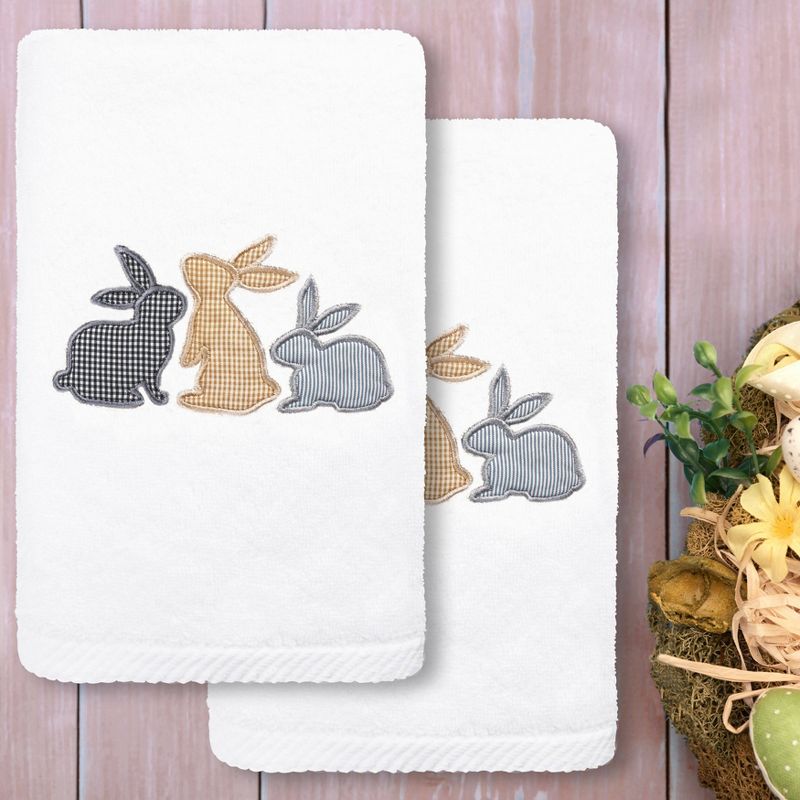 2pc Bunny Row Hand Towel Set - Linum Home Textiles, 3 of 4