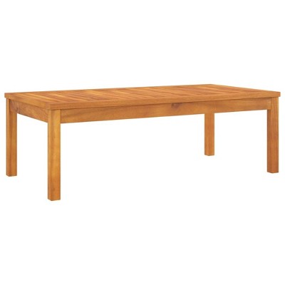 vidaXL Acacia Wood Coffee Table, Solid and Durable, Weather-Proof with Oil Finish, Outdoor Patio or Deck Furniture