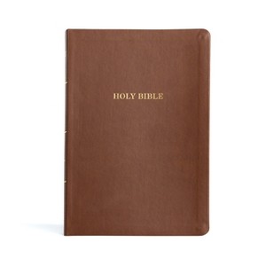 KJV Large Print Thinline Bible, Value Edition, Brown Leathertouch - by  Holman Bible Publishers (Leather Bound) - 1 of 1