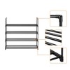 Karl Home 4-Tier Black Iron 35.59in. W Freestanding Shoe Racks - 3 of 4