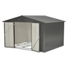 NicBex 10*8ft Modern Outdoor Storage Shed with Lockable Doors Weatherproof Galvanized Metal Garden Shed for Garden, Lawn, Patio, Black - 3 of 4