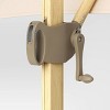 11' Round Offset Outdoor Patio Cantilever Umbrella with Light Wood Pole - Threshold™ - 4 of 4