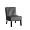 CAVINAS Velvet Upholstered Accent Chair with Minimalist Design,Modern Armless Chairs with Solid Wood Legs for Bedroom,Reading Room,2PC - 3 of 4