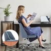 FONTOI Task and Office Chairs, Office Chair with Cross-Leg and Adjustable Height, Armless Swivel for Home Office, Blue, 20.4"*22.8"*29.3" - 3 of 4