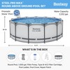 Bestway Steel Pro MAX Round Above Ground Swimming Pool Set with Metal Frame Filter Pump, Ladder, and Cover - 2 of 4