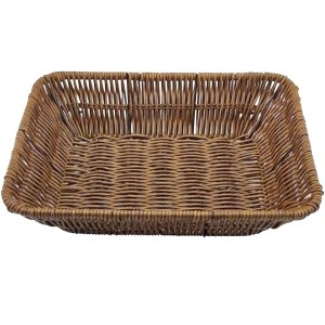 Aoibox Wicker Bread Basket, Handwoven Serving Basket for Food, Fruit, Vegetables, and Home Storage, Rustic Tabletop Decor - 1 of 4