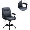 Grungis Faux Leather Swivel Office Chair with Universal Wheels and Arms,Gaming Chair with Adjustable Height,Modern Computer Chair for Office - 4 of 4