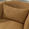 KINWELL 34" Poly Blend Boucle Fabric Upholstered Swivel Armchair - 4 of 4