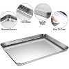 Itopfox Stainless Steel Baking Sheet Set with Cooling Racks & Silicone Mats, 9-Piece Oven Cookie Pan Kit for Easy Cleaning & Versatile Baking Needs - 3 of 4