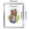 Americanflat 11x14 Picture Frame with Mat - Arch, Oval & Wavy Designs - Stylish Decor for Living Rooms, Dorms, Offices & More - 2 of 4