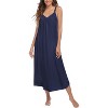 Ekouaer Womens Nightgown Sleeveless Long Night Gown Full Slip Sleep Dress Print Sleepwear Soft Lounge Dress - 4 of 4