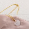 Natural Stone Heart Gemstone Healing Crystal Pendant Lucky Blessing Energy Necklace for Women Men - 3 of 4