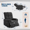 Oversized Recliner Chair, Overstuffed Soft Chenille Swivel Rocker Recliner with Padded Armrests, Comfortable Nursery Rocking Chairs - 2 of 4