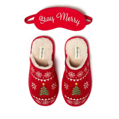 Dearfoams Women's Dahlia Rib Knit Scuff Slippers - Memory Foam, Terry Lining, Indoor/Outdoor Sole - View #12