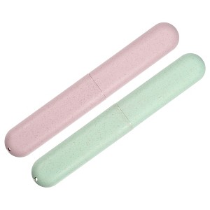 Unique Bargains Toothbrush Travel Case Traveling PP Portable Toothbrush Holders Cases for Travel Business 8.07''x1.22''x0.83'' - 1 of 4