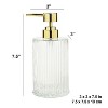 Cameo Soap/Lotion Dispenser with Rust Proof Stainless Steel Pump, Non-Slip Protective Silicone Feet, Heavy Duty Glass - 4 of 4