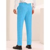 Lars Amadeus Men's Slim Fit Business Tapered Checked Printed Dress Trousers - 3 of 4