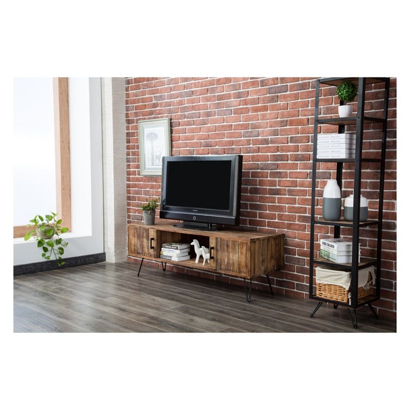 Middleton Foldable TV Stand for TVs up to 65&#34; Reclaimed Brown - Crawford &#38; Burke, 5 of 19
