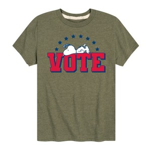 Boys' - Peanuts - Vote Snoopy Short Sleeve Graphic T-Shirt - 1 of 4