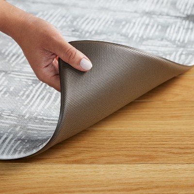 Gray Geometric Memory Foam Anti-Fatigue Mat 18" x 39"
