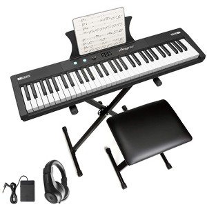 Whizmax 61 Key Keyboard Piano, Protable Electric Semi-Weighted Piano Keyboard for Beginner/Professional, Built In Speakers, Pedal, for Christmas Gift - 1 of 4