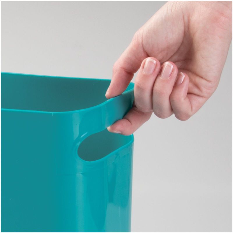 mDesign Plastic Slim Large 2.5 Gallon Trash Can Wastebasket, 5 of 7