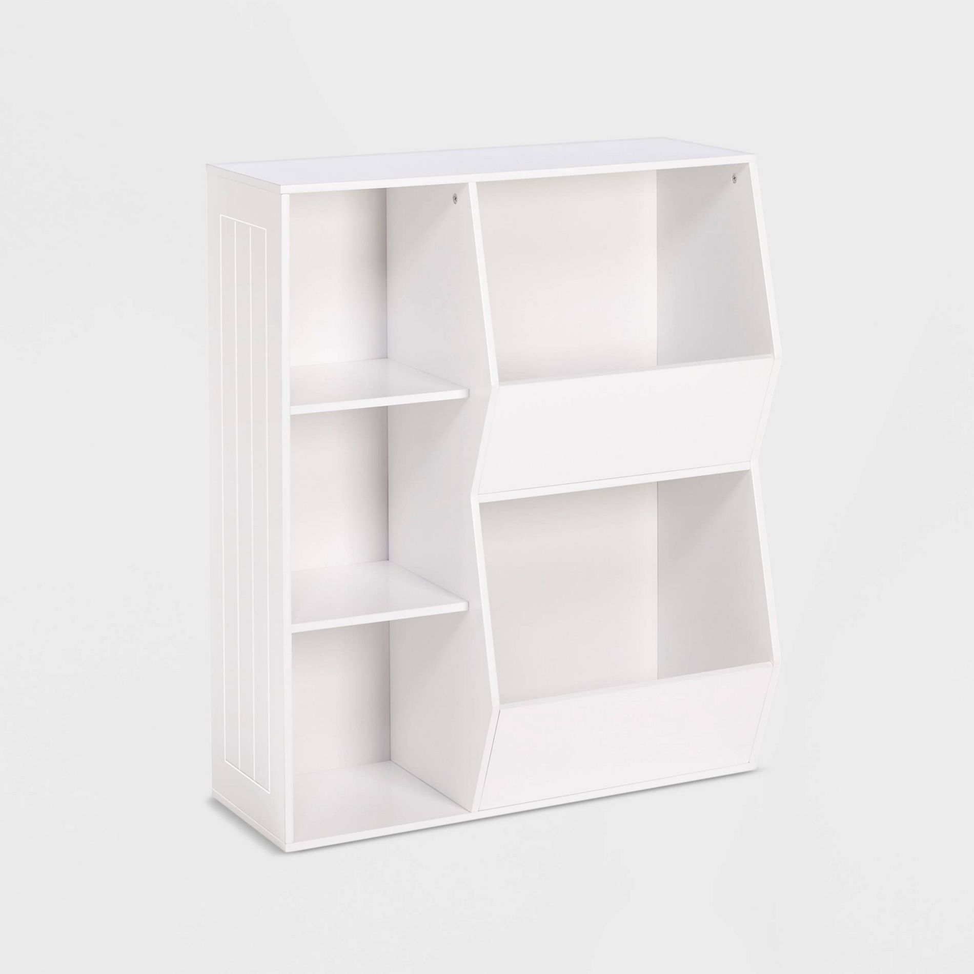RiverRidge Kids' Playroom Toy Organizer and Bookcase with 3 Cubbies and 2 Veggie Storage Bins