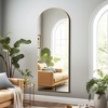 Vynxaria Wooden right angled arched golden full-length mirror with stand 71*31*1in Bathroom Vanity Mirror for Bedroom,Living/Dressing Room - 4 of 4