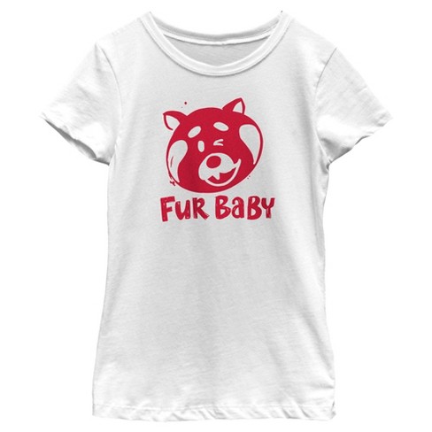 Girl's Red Fur Baby T-shirt : Target