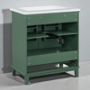 30" Bathroom Vanity with Sink – Freestanding Cabinet with Drawer & Adjustable Shelf, Solid Wood & MDF, Ceramic Top Included - 4 of 4