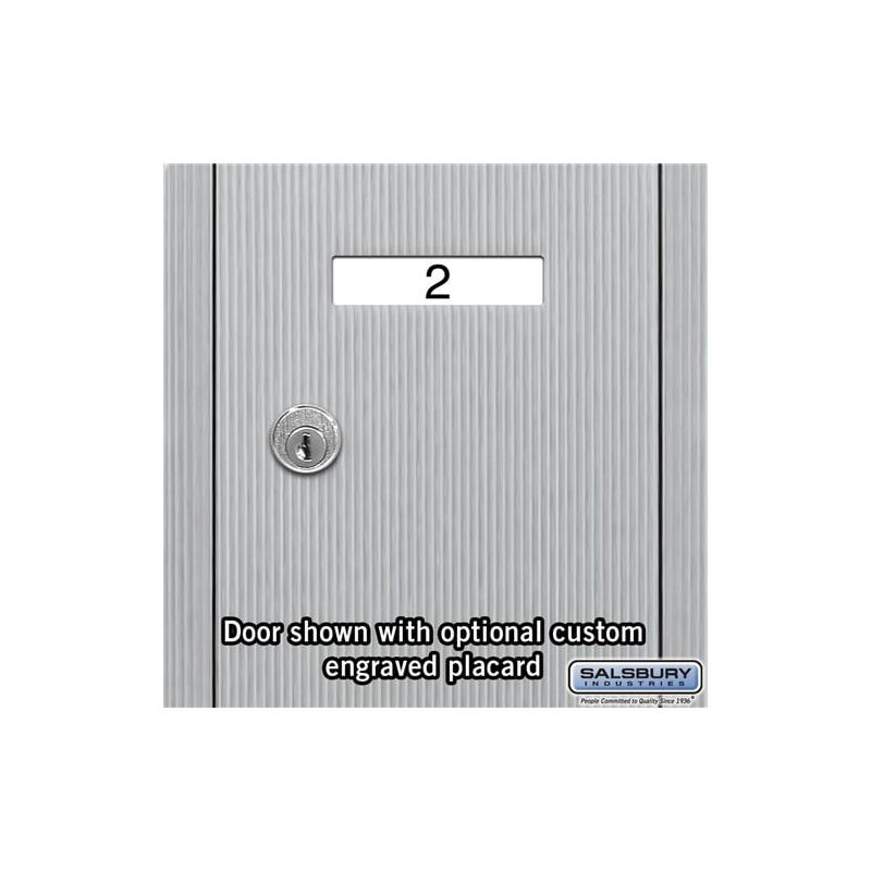 Salsbury Industries Vertical Mailbox (Includes Master Commercial Lock) - 3 Doors - Aluminum - Recessed Mounted - Private Access, 4 of 6
