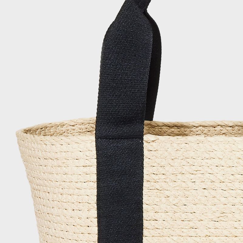 Straw Natural Tote Handbag - A New Day™, 5 of 10