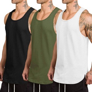 COOFANDY Men's 3 Pack Quick Dry Workout Tank Top Gym Muscle Tee Fitness Bodybuilding Sleeveless T Shirt - 1 of 4