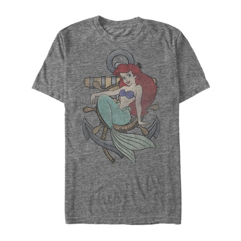 Men's The Little Mermaid Ariel Ship Anchor T-shirt : Target