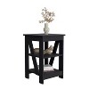 Vynxaria 3-Tier End Table/Nightstand, Black, 23.8"H x 15.7"W x 15.7"D - 2 of 4
