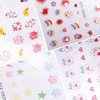 Unique Bargains Self-Adhesive Stars Floral Pattern Nail Art Stickers Pink Blue 4 Pcs - 3 of 4