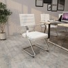 LeisureMod Benmar Guest Office Chair, Ribbed Leather Upholstery with Chrome Arms and Sled Base, Modern Desk Seating for Home or Conference Room - 3 of 4