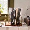 Vinyl Storage Solution Wood/Brass - Hearth & Hand™ with Magnolia - 2 of 3
