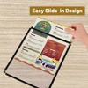 WeChef 30 Packs Restaurant Menu Covers 8.5 x 11" Single Page 1 Page 2 Views Black - 3 of 4