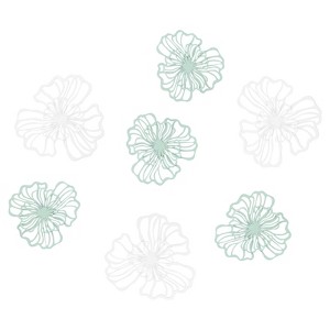 YIYIBYUS 7-Piece Metal Wall Decor, Flower Wall Hanging Art, Indoor Metal Wall Decor for Bedroom Home - 1 of 4